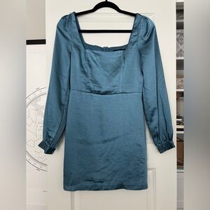 Lulus Blue Satin Dress - XS